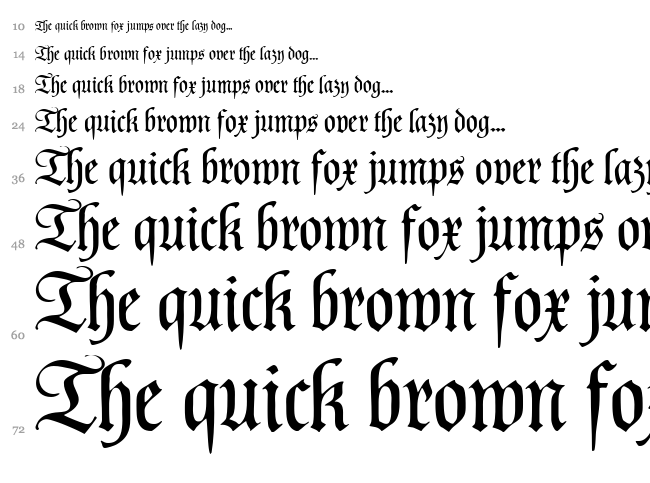 Poppl Fraktur CAT font waterfall